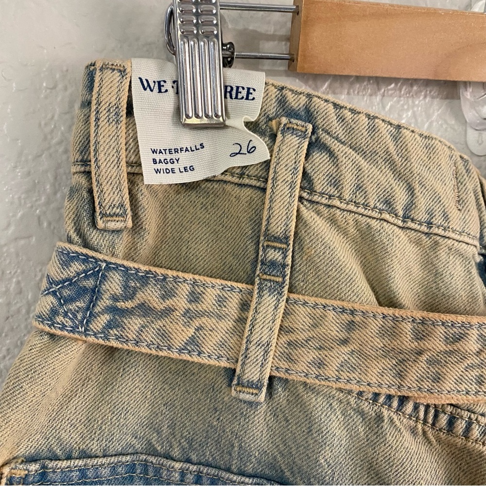 Free People WE THE FREE Waterfalls Baggy Wide Leg Jeans NEW - Picture 16 of 17